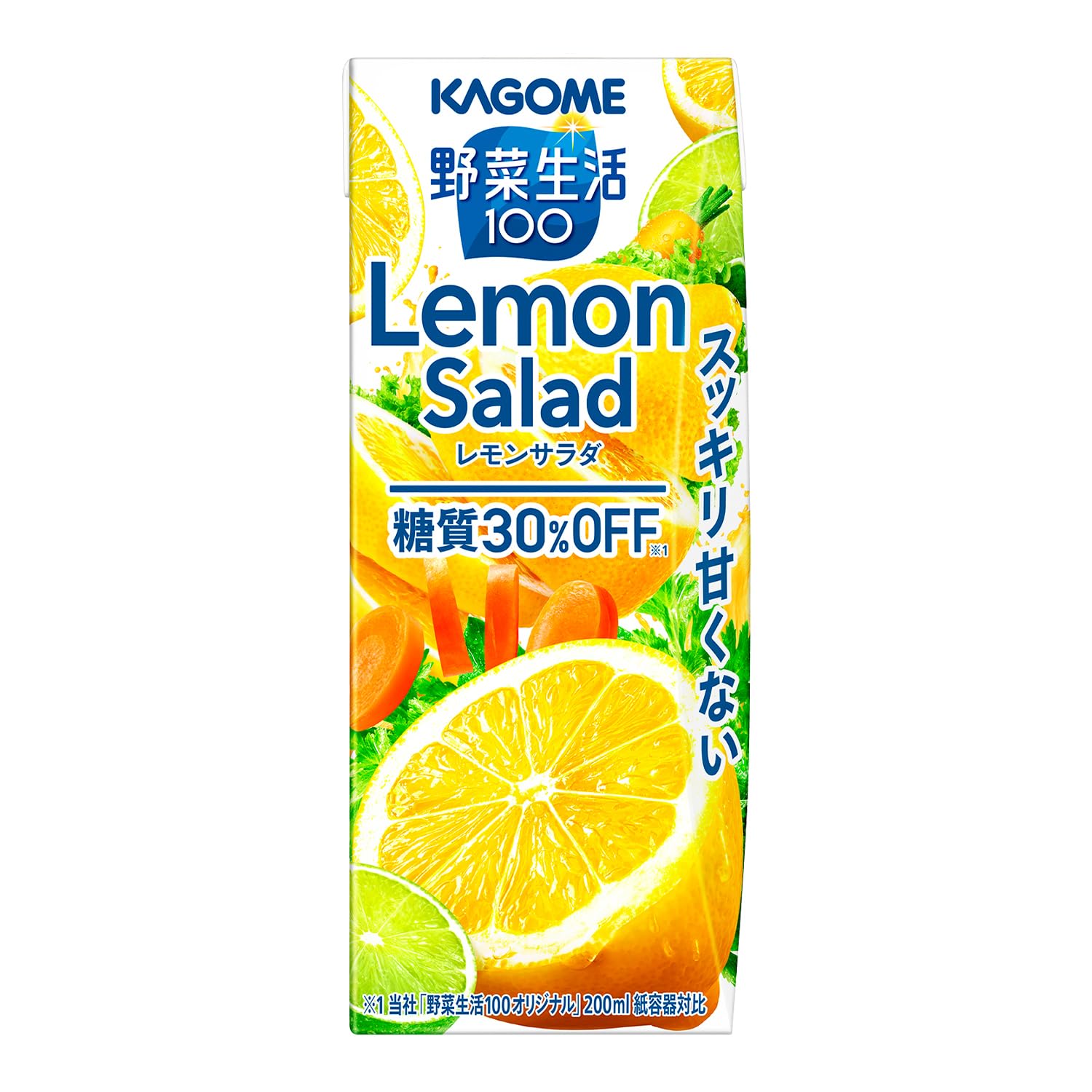 【スッキリ甘くないレモン味】カゴメ 野菜生活100 レモンサラダ 200ml×24本 糖質オフ商品画像
