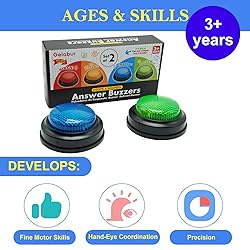 Gelabur 2-Pack Buzzers for Trivia Games, Answer