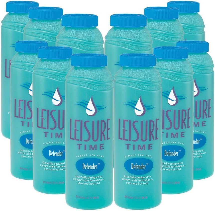 Leisure Time 30210A Defender Spa and Hot Tub Stain and Scale Cleaner, 32 fl oz, Blue : Swimming Pool Accessories : Garden & Outdoor