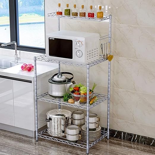 ZHAS Rejilla de Horno de microondas de Metal de 4 Capas Rejilla de ...