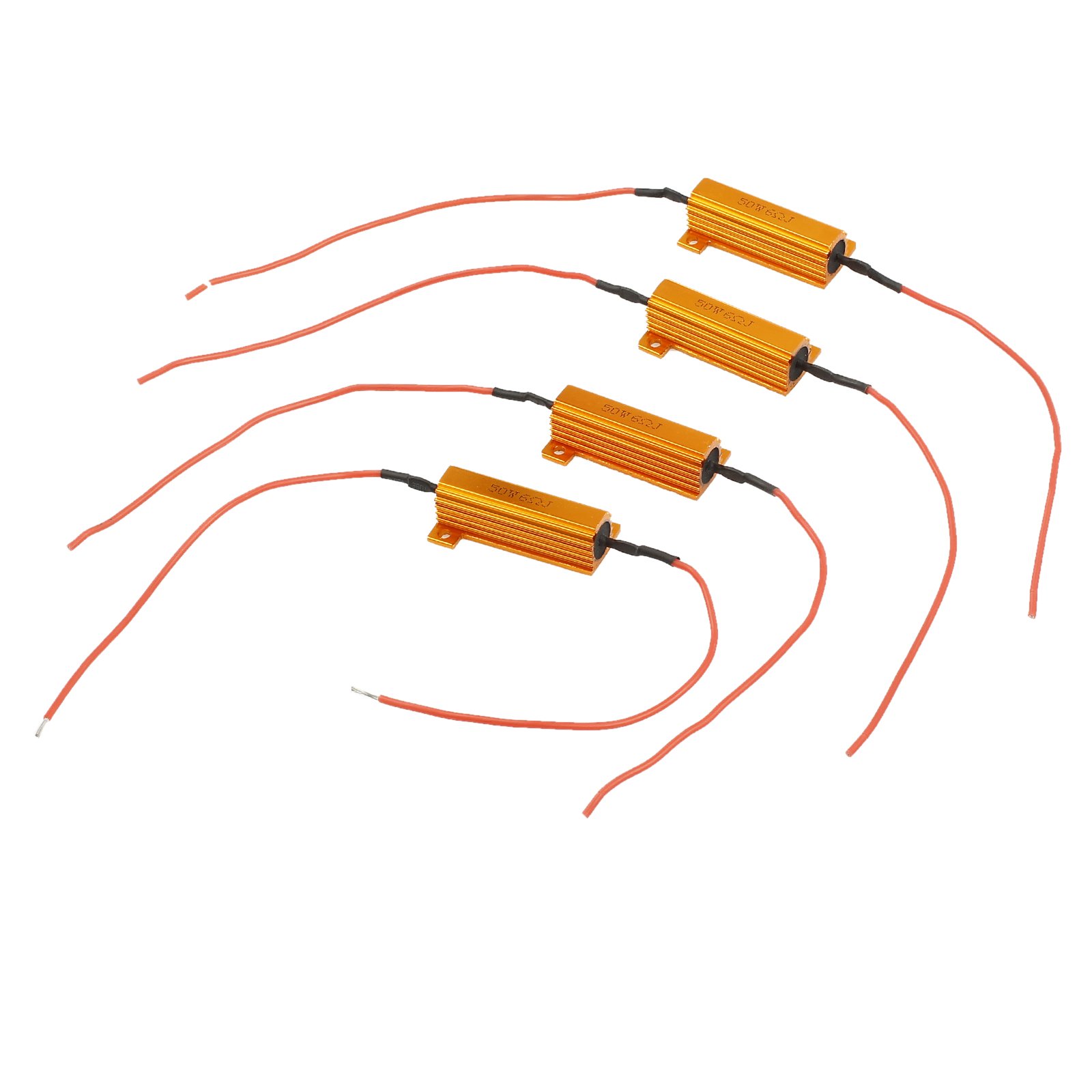 Justech 4pcs 50W 6 ohm LED Load Resistors Bulbs Ballast for Turn Signal