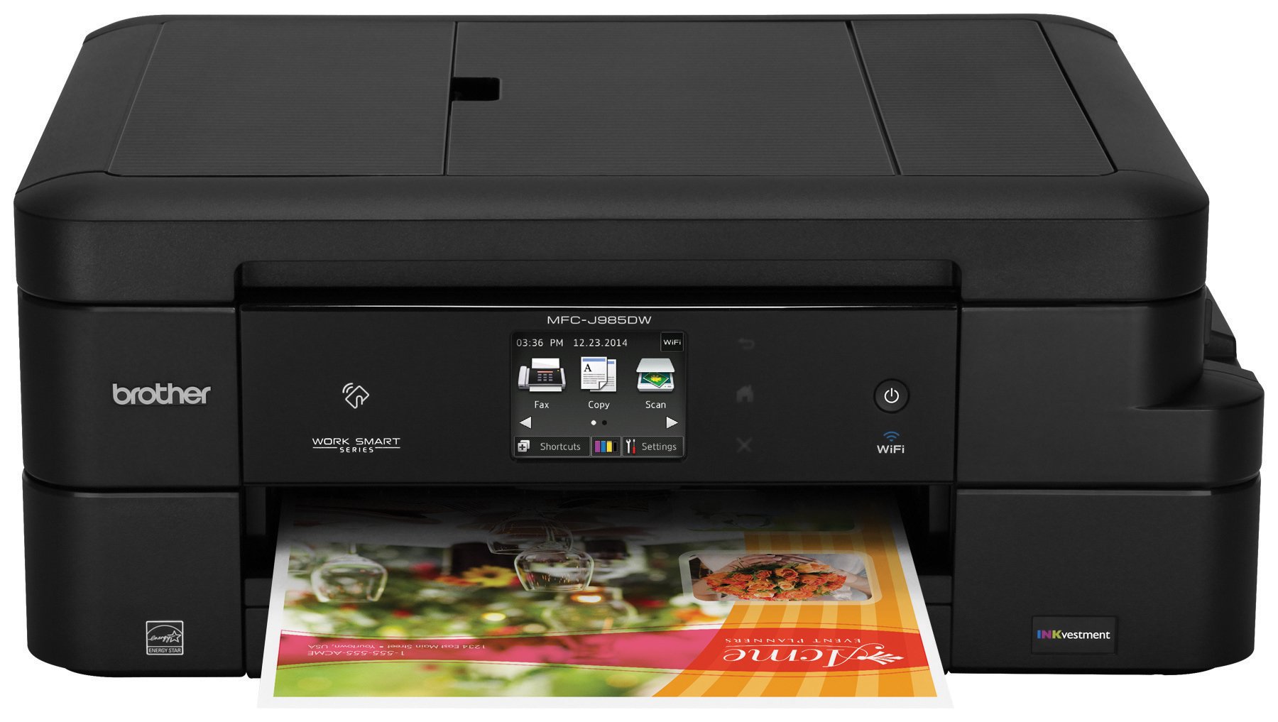 Brother Inkjet Printer, MFC-J985DW, Duplex Printing, Wireless Connectivity, Cost-Effective Color Printer, Business Capable Features, Amazon Dash Replenishment Ready