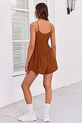 Ekouaer Womens Summer Sleeveless Workout Rompers