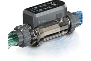 TROXLLY Salt Water Pool Chlorinator System - Saltwater Chlorine Generator with Smart App Control, USA Titanium Cell, Easy to Install, for Pools Up to 40,000 Gallons