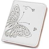 KITEVIUN Small RFID Wallet Women Ultra Thin Slim Womens Wallet Mini Compact Bifold Pocket Ladies Wallets for Women WHITE