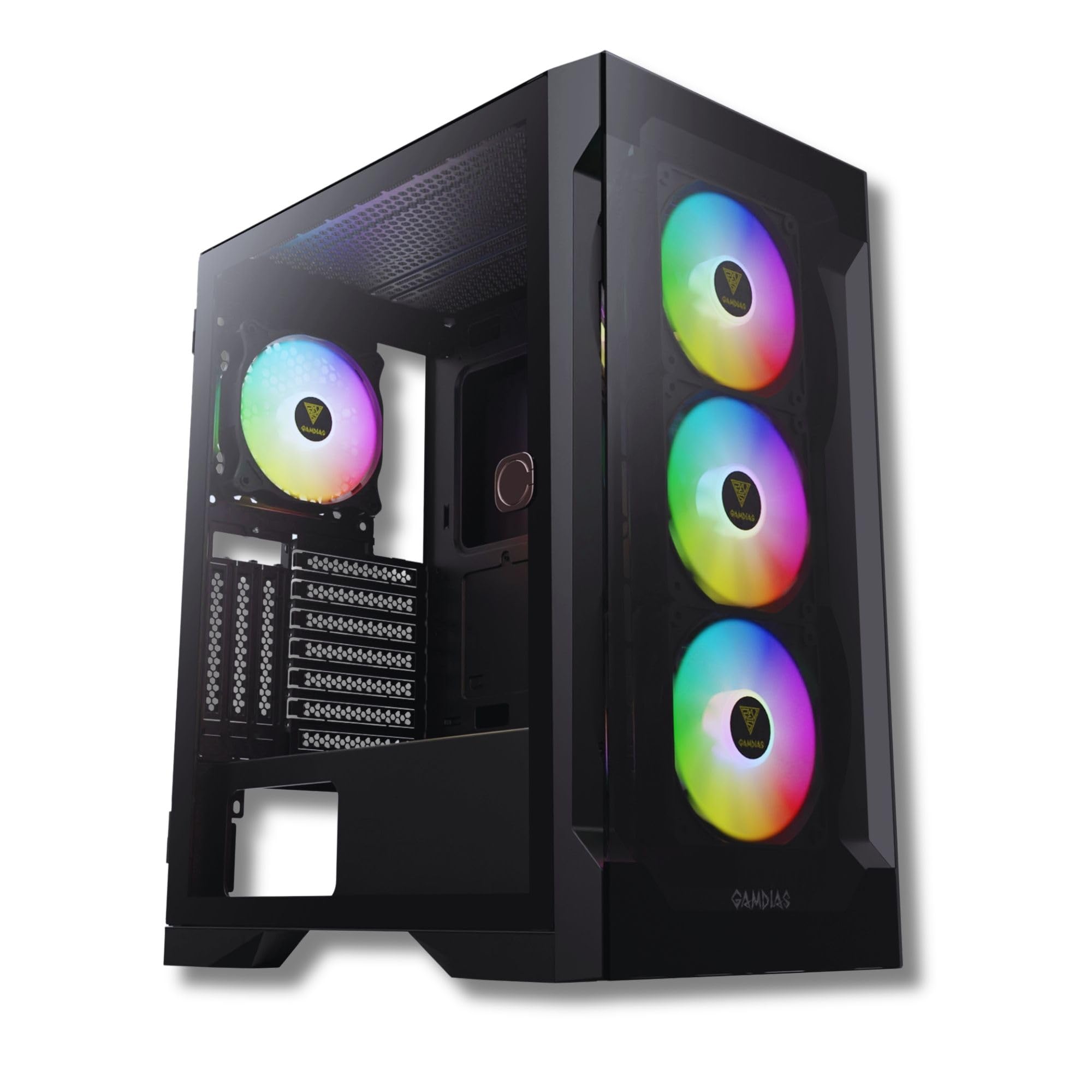 GAMDIAS ATX Mid Tower Gaming Case with 3 x 120mm