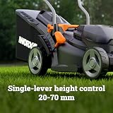 WORX WG733E 20V Brushless Cordless Lawn Mower 33cm 6-Height 35L Bag 4Ah view 6