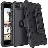 DUEDUE Case for iPhone SE 2022/2020 Case, Military Grade Shockproof Drop Protection Heavy Duty Full Body Rugged Cover with Ki