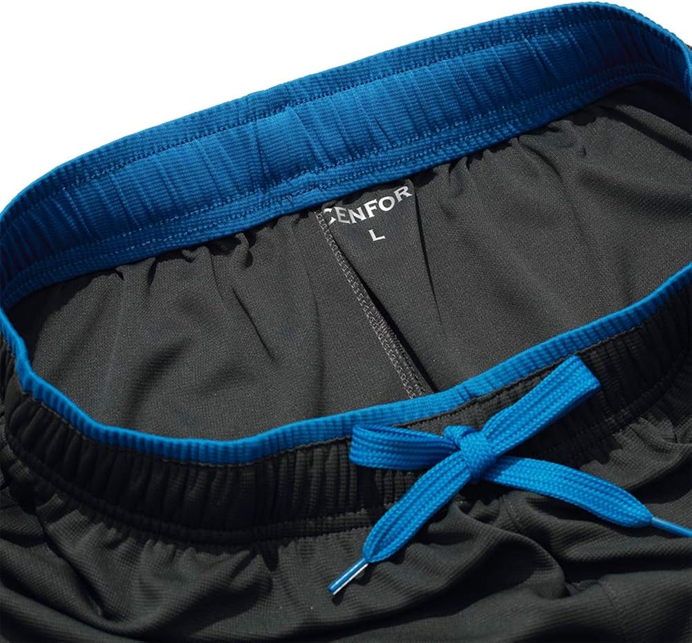 CENFOR Men's 7" Athletic Workout Shorts with Pockets Drawstring Quick Dry Breathable Active Training Shorts: Clothing