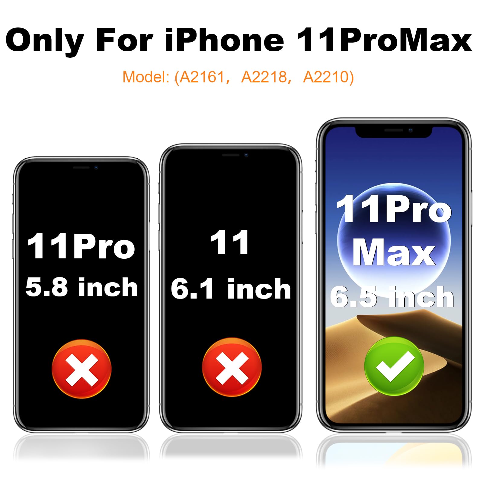 for iPhone 11 Pro Max Screen Replacement,Wholesale Full HD 6.5 inch COF LCD Display 3D Touch Digitizer Assembly with Waterproof Adhesive,for (Models A2161, A2218, A2220) No Repair Part Tools