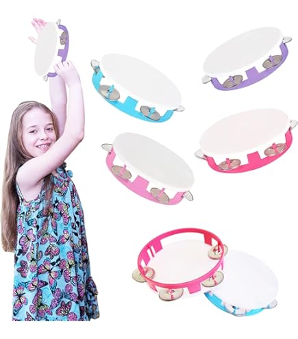 Amazon.com: MUSICUBE 6-Inch Tambourine for Adults Kids Single Row