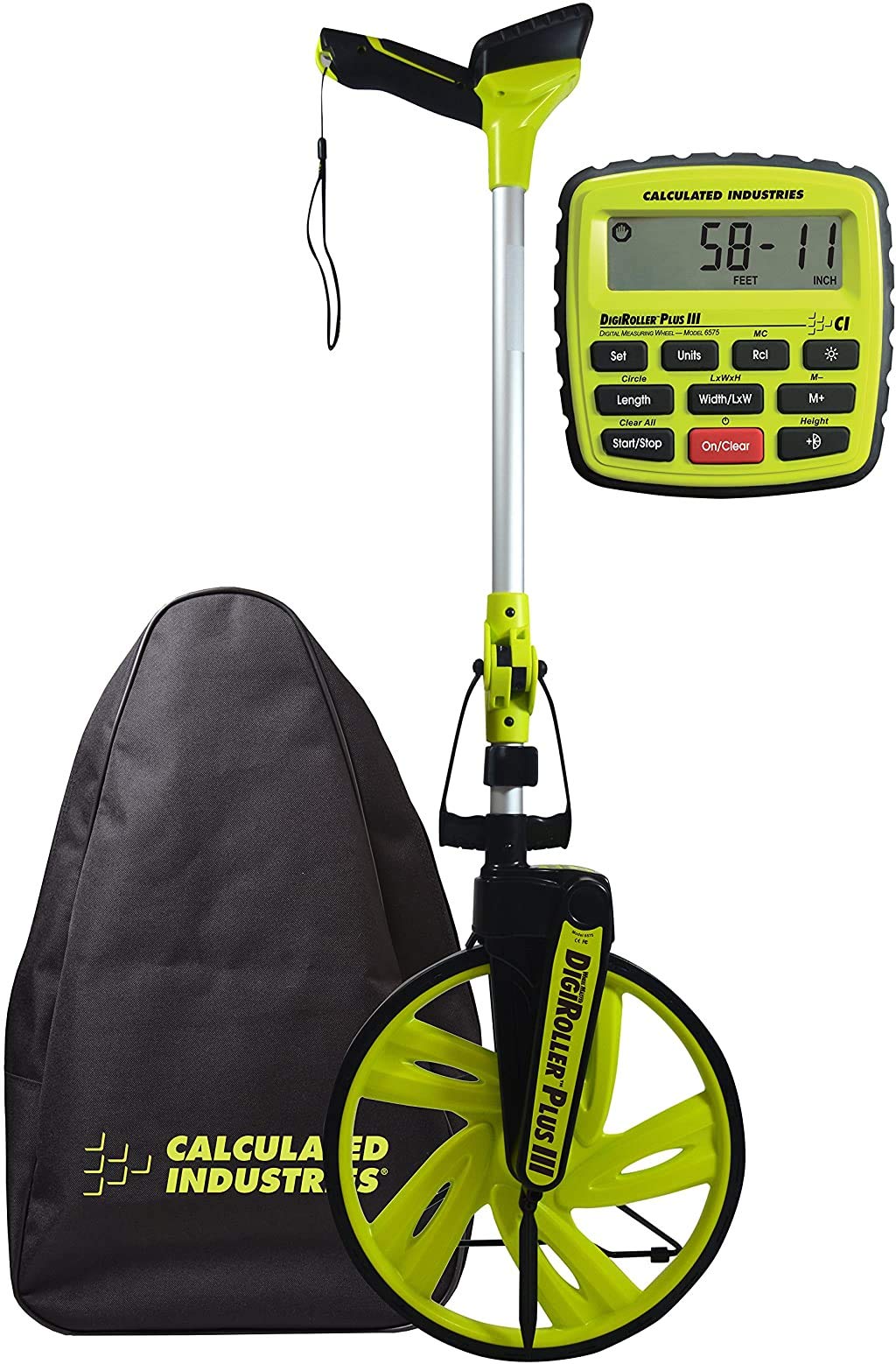 Photo 1 of ***(PARTS ONLY/ NON FUNCTIONAL)***Calculated Industries #6575 DigiRoller Plus III 12.5 Inch Estimators Electronic Distance Measuring Wheel with Large Backlit Digital Display; Measure in Feet, Inches, Meters, Yards; FREE Carrying Pack