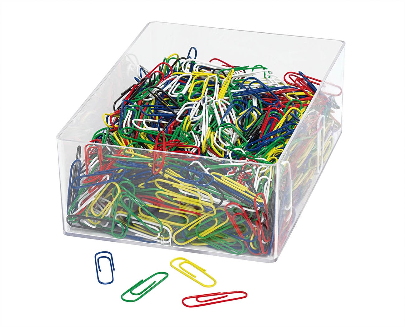 Wedo – 9012446 – Plastic Coated Metal Paper Clips 27 mm Pack of 1000 Assorted