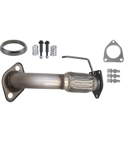 Northeastern Exhaust | Stainless Steel Exhaust Front Flex Pipe Compatible With Honda Accord 2008-2012 2.4L Automatic Transmission - Includes Gaskets, Spring Bolts And Bolts And Nuts