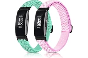 Attbbon Stretchy Bands Compatible with Fit bit Inspire 2 Replacement Bands for Women, Adjustable Soft Elastic Sport Wristband Accessory Fits for Fit bit Inspire 2/Inspire HR/Inspire/Ace 3/Ace 2 Watch