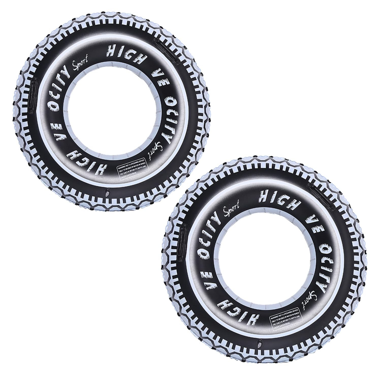 RmKbe 2pcs Inflatable Tire Swimming Ring Inflatable Swimming Float Rung Giant Tire Tubes Swimming Rings for Swimming Pool Beach Party Home Decoration (90cm)