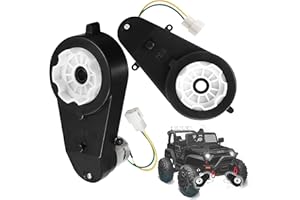 AFFICTION 2Pcs 24V 40000RPM Power Wheel Motor Upgrade and Transmission Replacement Parts, RS555 Drive Injecting New Vitality and Adventure Experience for Kids Ride On Car Gearbox