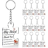 Teacher Appreciation Gifts in Bulk, 12 Pcs Teacher Gifts for Women from Students, Thank You Keychain for Teachers, It Takes A Big Heart to Shape Little Minds Acrylic Puzzle Piece Keychains
