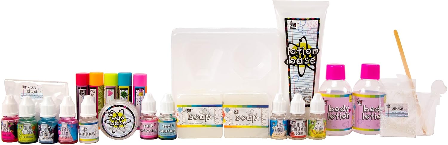 Project Mc2 Ultimate Spa Studio Stem Science Cosmetic Kit by Horizon Group USA, Make Your Own Crystal Soaps,5 DIY Lip Balms & Fragrant Body Lotions, Choose Between 6 Scents & More, Multicolored: Toys & Games