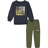 Lucky Brand boys 2pc Fleece Pant Set