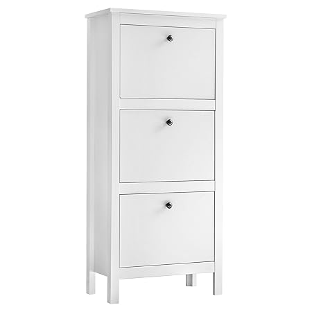 trendteam smart living Garderobe Schuhschrank Schuhkommode Schuhkipper Ole, 55 x 126 x 29 cm in Weiß mit viel Stauraum