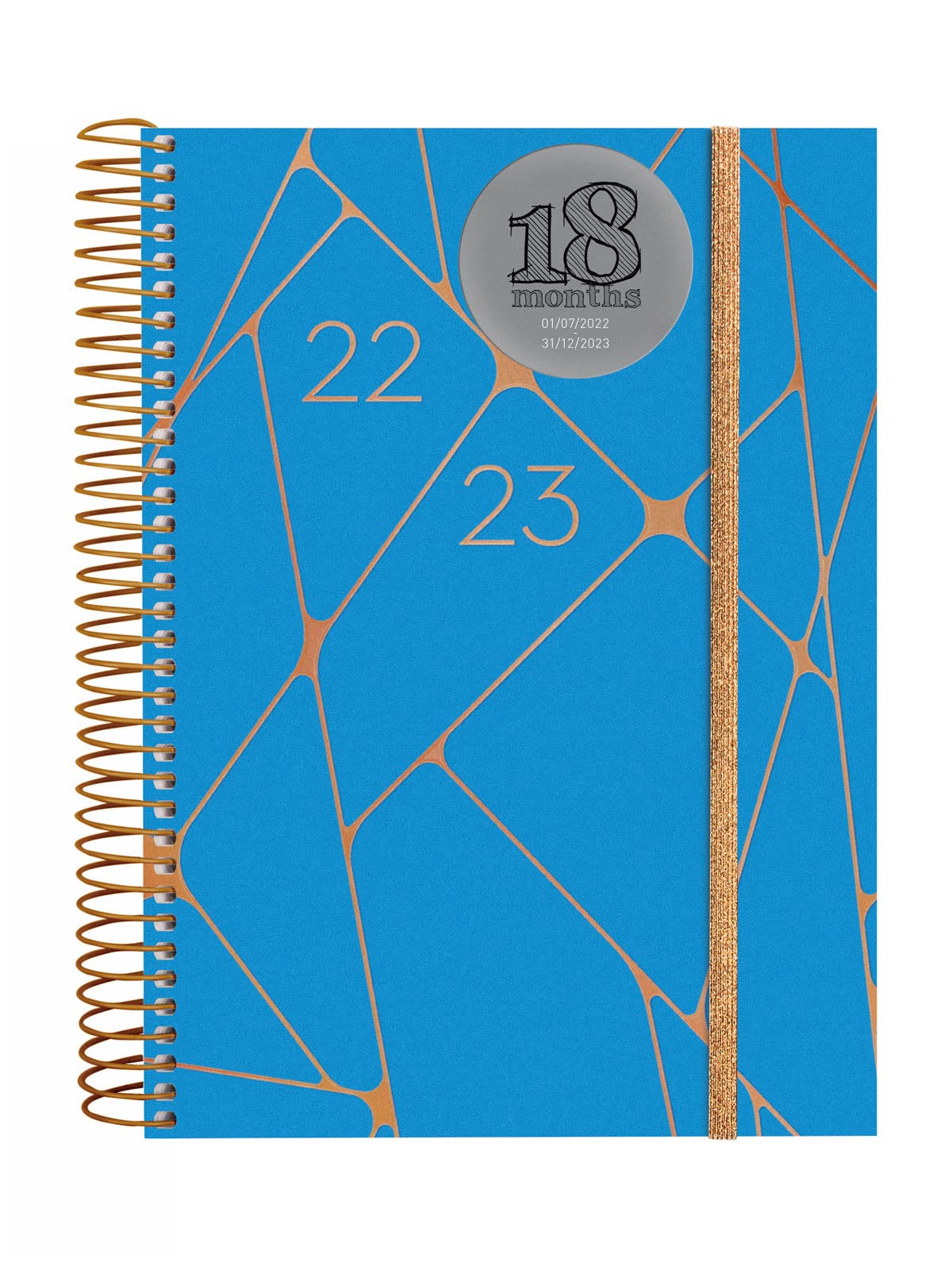 Finocam - Diary 2022 2023 Spiral Bound 18 Months 2 Days per Page July 2022 to December 2023 (18 Months) Geometric International