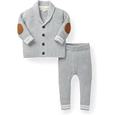 Hope &amp; Henry Kids' Layette Long Sleeve Cardigan Sweater and Legging Set