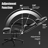 bigzzia Ergonomic Gaming Chair with Lumbar Cushion and Headrest Black view 4
