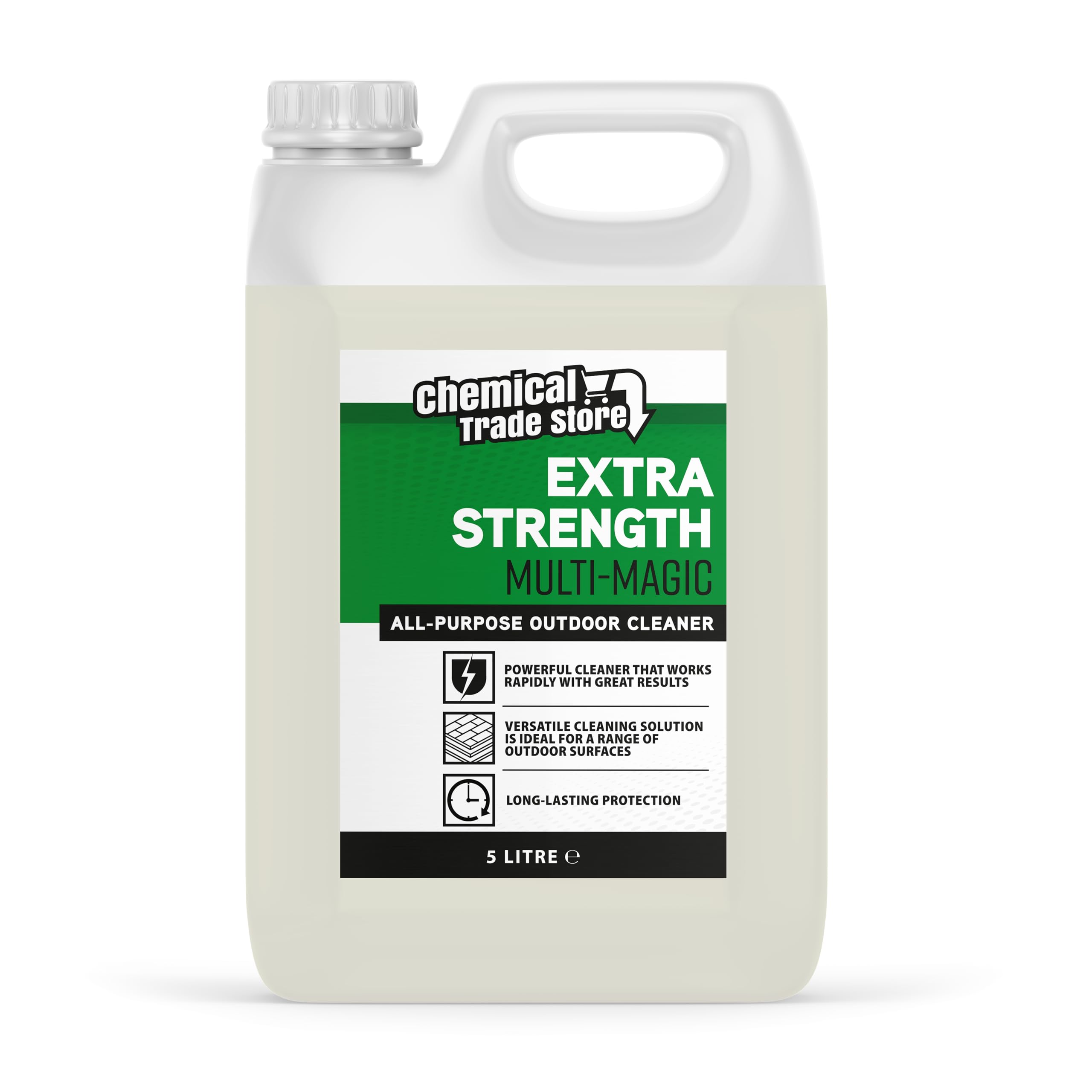 Multi Magic Fast Patio Cleaner | Outdoor & Garden Surface Cleaner for Patio, Decking, Fencing, Stone, Concrete & More | Eliminates Black Spots, Algae, Mould, Lichen (Up to 25sqm coverage) - 5 Litre