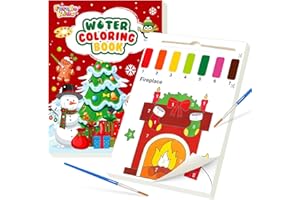 FEREDO KIDS Paint with Water Coloring Books: Xmas Mess Free Watercolor Painting Kit - Arts and Crafts for Kids Ages 4 5 6 7 8 Years Old - Travel Activities Birthday Christmas Holiday Toy Gifts