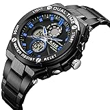 Sailine multifunzione uomo Soprt orologio doppio movimento 2 fuso orario con cin