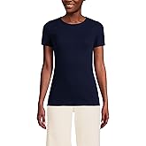 Lands' End Women's Cotton Rib Knit T-Shirt