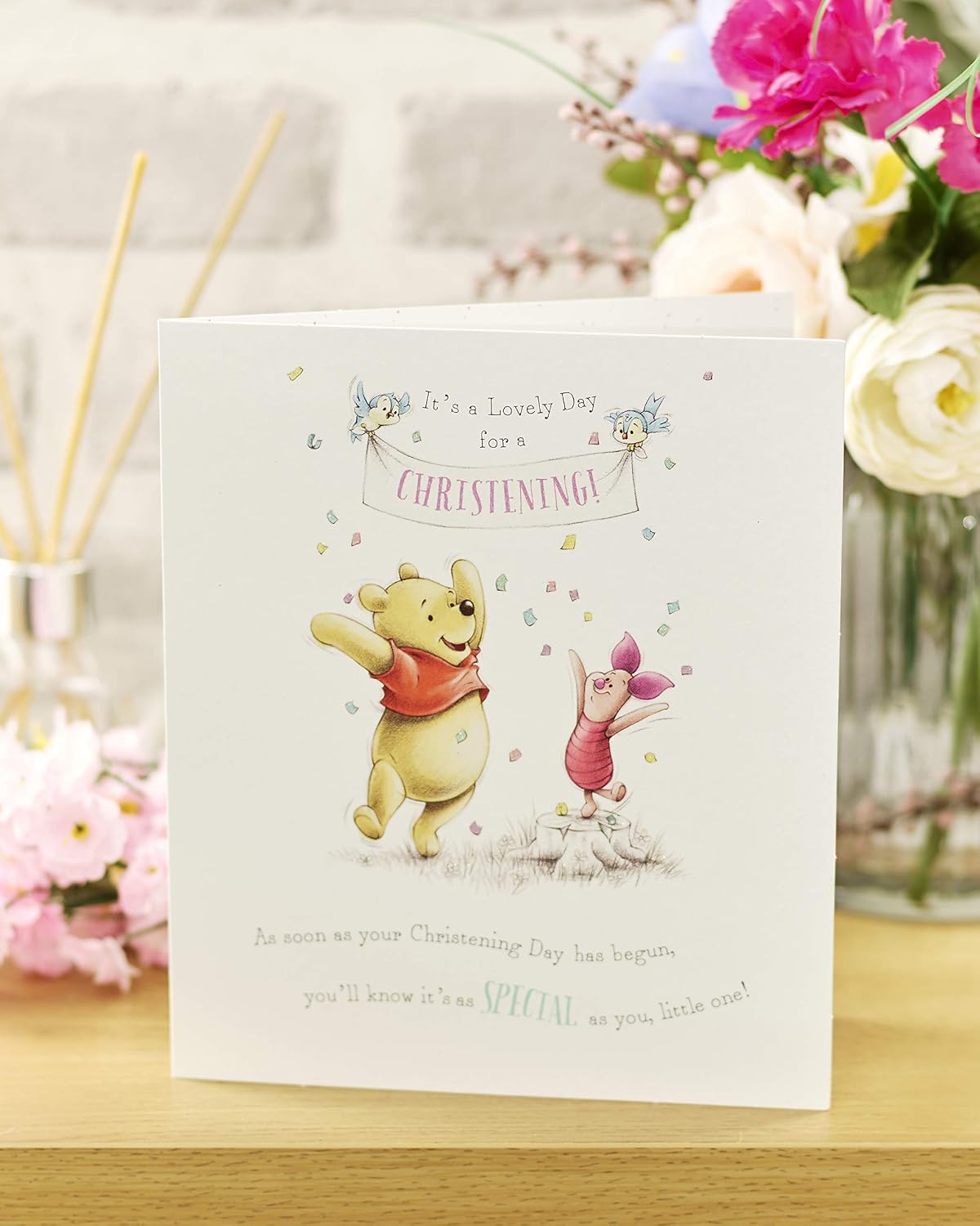 Congratulations Christening Card - Christening Day Card, Winnie The Pooh and Piglet - Ideal Gift Card for Christening - Disney - Image 5
