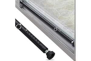 DEROFIT Sliding Door Security Bar, 16 to 51 Inch Adjustable Sliding Patio Door Glass Door Window Security Bars, Black Portable Slide Door Window Locks for Home Apartment Security