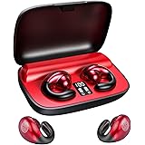Wireless Ear Clip Bone Conduction Headphones Bluetooth 5.3 Headphones Sports Earbuds with 2200mAh Charging Case/IPX7 Waterpro