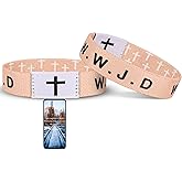 Pmormyy Daily Bible Verse WWJD Bracelet, Christian Jesus Wearable Bracelet for Women Men, WWJD Bracelet - What Would Jesus Do Bracelet