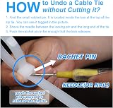 ABSupus 30 Pcs Cable Ties 920mm x 12mm 99kg UV Nylon 66 Heavy Duty view 6