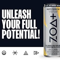 ZOA+ Pre-Workout Energy Drink Supplement - NSF