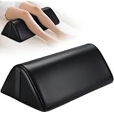 Knee Wedge Pillow for Legs, Under Knee Elevated Pillow for Sleeping on Back | 20 x 12 x 7 inch Triangle Pillow for Legs with Strap Handle, Under Ankles Pain Relief Leg Pillow Bolster for Massage Table