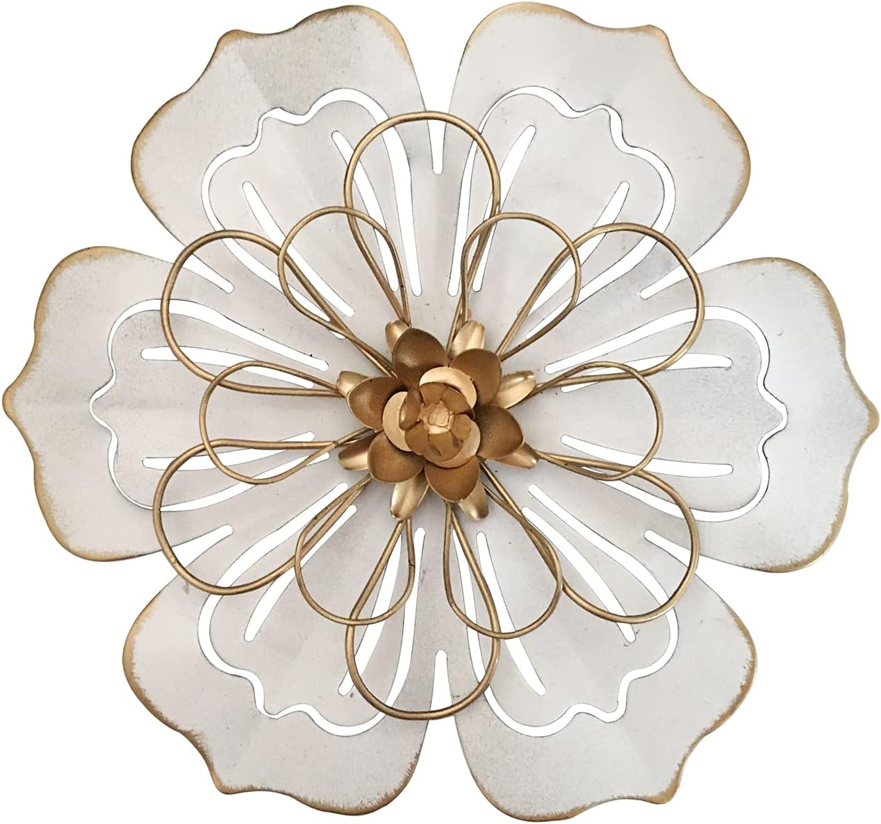 Plaques & Wall Art - Metal Flower Wall Art Decor, 8.3