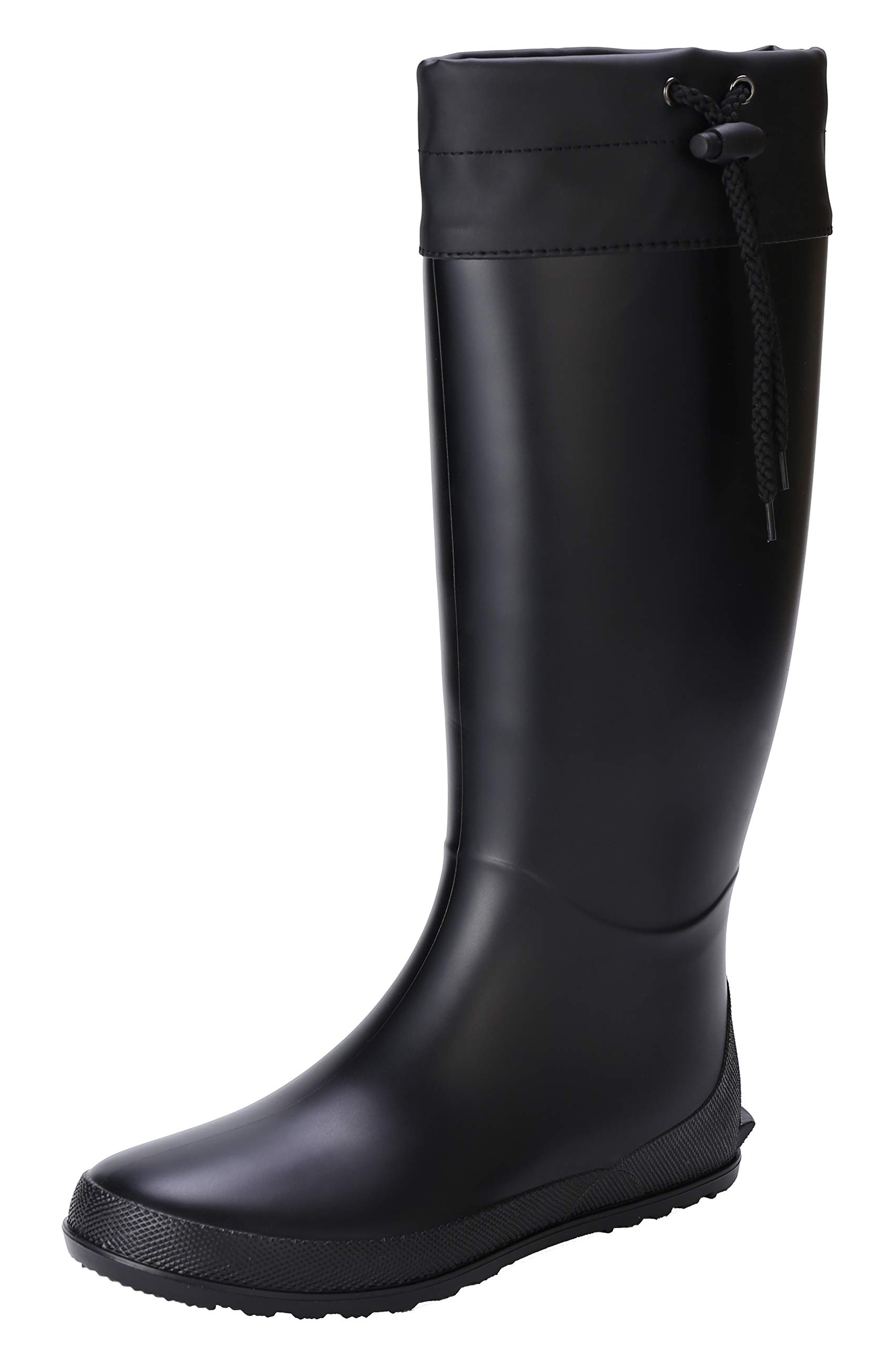 Asgard Packable Tall Rain Boots for Women Waterproof Rubber Garden Boots Ultra Lightweight Flat Mud Boots- NOT FOR WIDE CALF