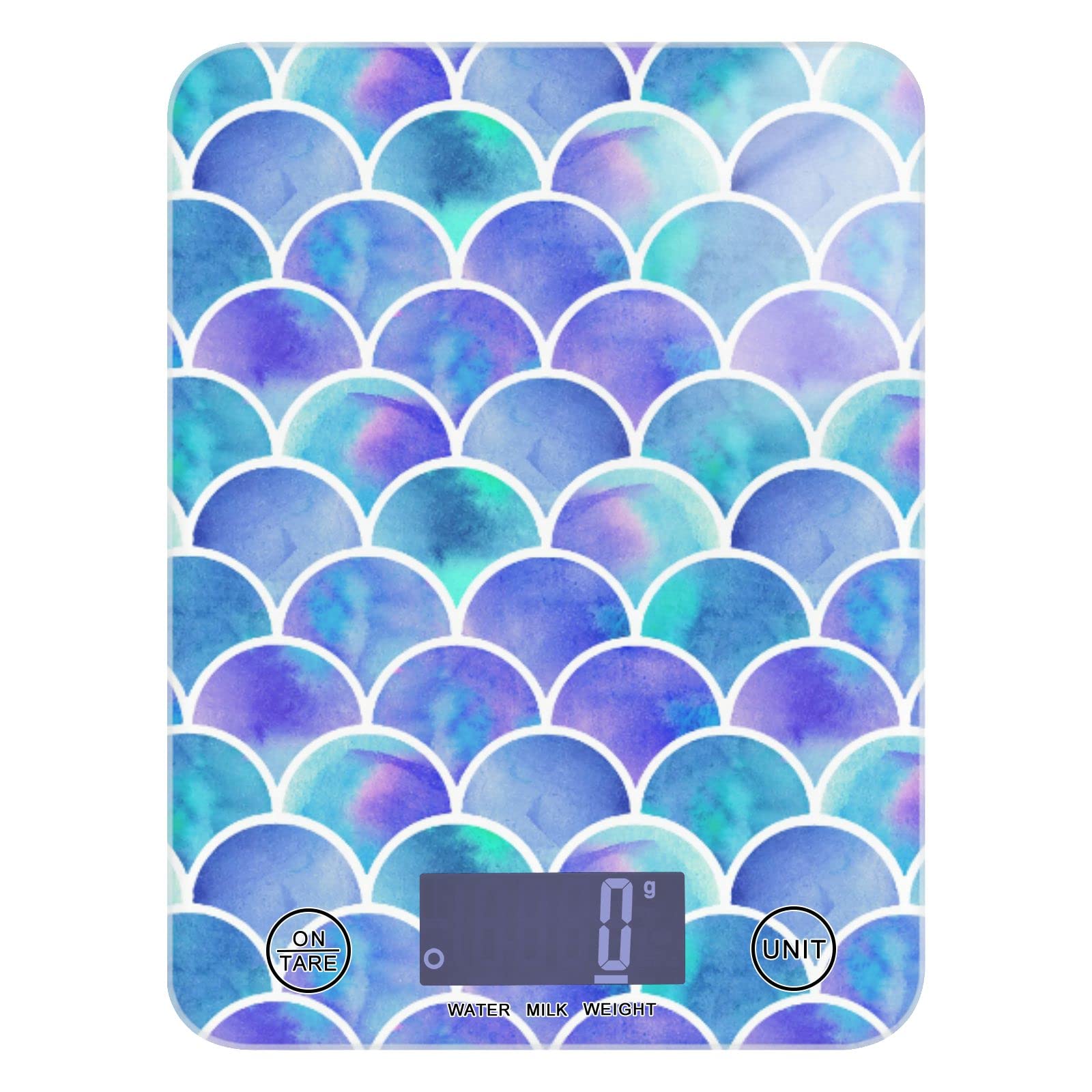 Colorful Mermaid Food Scale Waterproof Digital