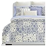 Lauren Ralph Lauren Callen Blue Paisley on Cream King 3 pc Duvet Cover Set