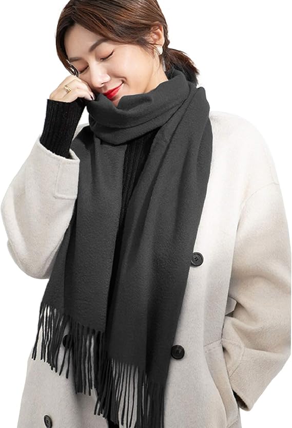 Amazon Co Jp Tengfeng レディース マフラー 大判 ストール カシミヤ混 無地 シンプル 男女兼用 ギフト クリスマスプレゼント 長さ0cm 服 ファッション小物