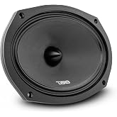 DS18 PRO-ZXI694BM 6 X 9 Inches Pro Audio Mid-Range Loudspeaker with Bullet and Grill 600 Watts 4-Ohm (1 Speaker)