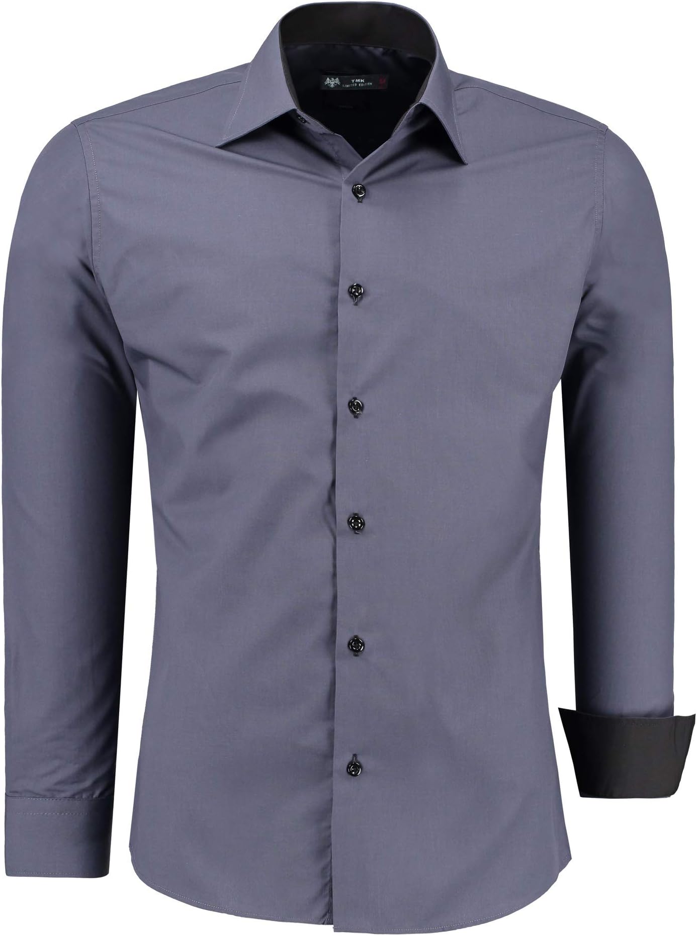 Tmk Men's Shirt - Slim - FIT - Long Sleeve Non Iron Shirts for Business, Casual, Weddings, Party