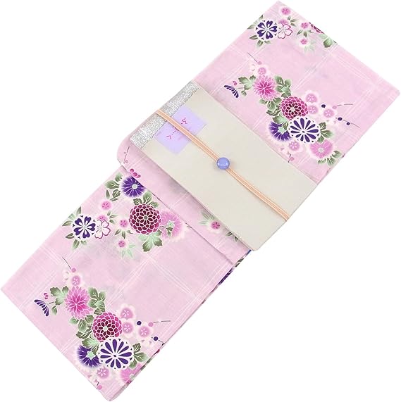 Amazon 浴衣 4点 セット 帯 下駄 帯留め 帯締め ゆかた レトロ 菊 かわいい 女性用 レディース ピンク 浴衣 通販