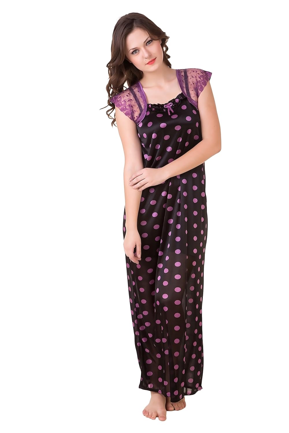 masha women's satin nighty nt42-143