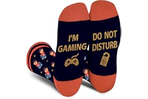 Do Not Disturb Gaming Funny Socks for Men Women Teen Boys-Fathers Day Birthday Christmas Dad Gamer Gifts Stocking Stuffers