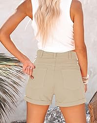 Hilltichu Womens Relaxed Fit Casual High Waist